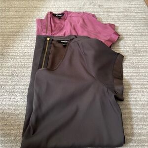 Express, Lot of 2, back zipper silk blouses, size Small